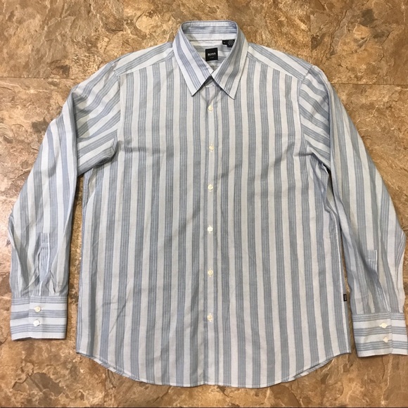 Hugo Boss Other - HUGO BOSS Striped Fitted Shirt Men's XL